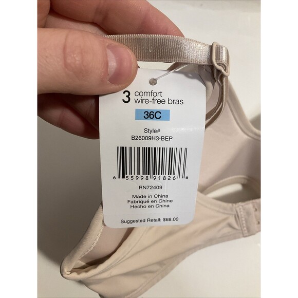 Rene Rofe Women’s 36C Nude T Shirt Wireless Bra - Picture 7 of 7